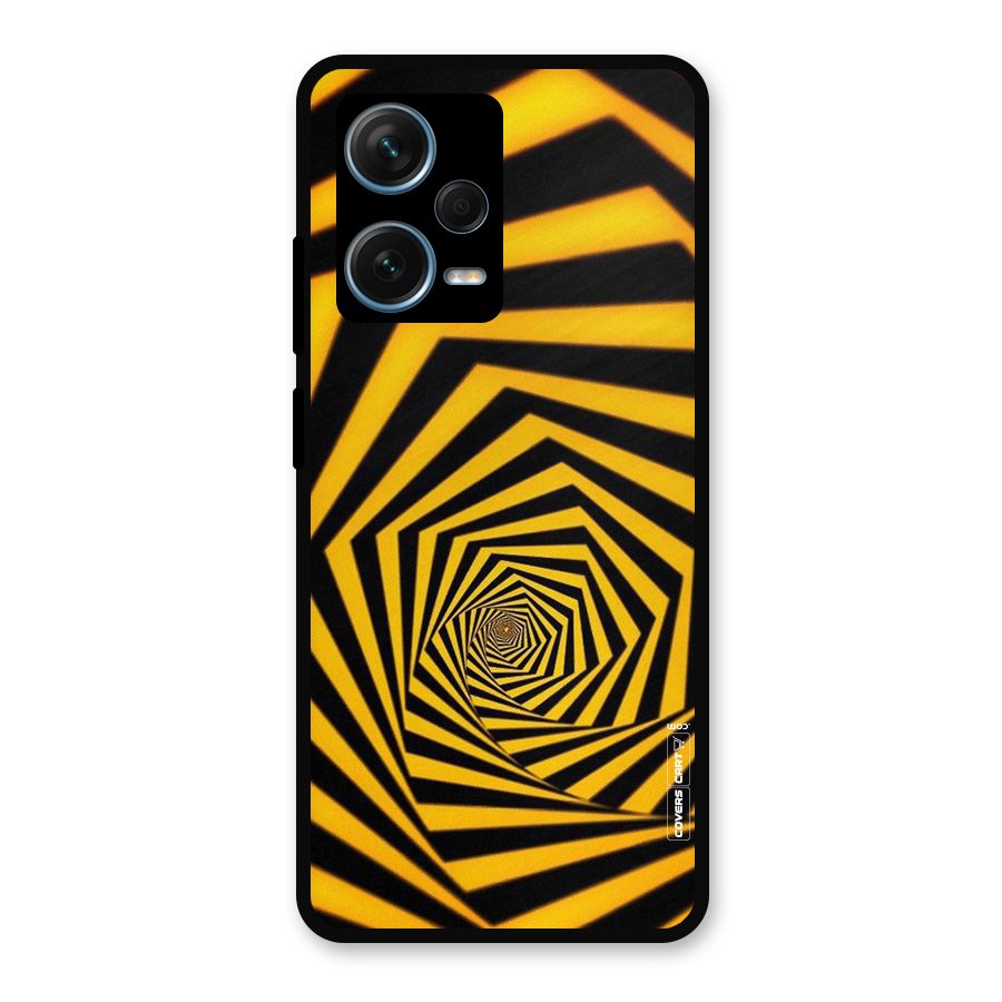 Taxi Pattern Metal Back Case for Redmi Note 12 Pro Plus 5G