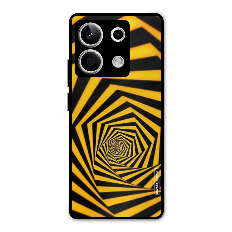 Taxi Pattern Metal Back Case for Redmi Note 13 5G