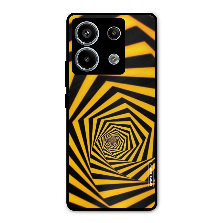 Taxi Pattern Metal Back Case for Redmi Note 13 Pro 5G