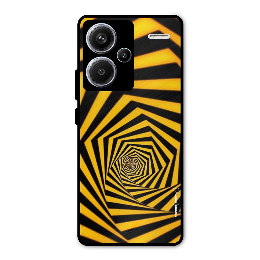 Taxi Pattern Metal Back Case for Redmi Note 13 Pro Plus