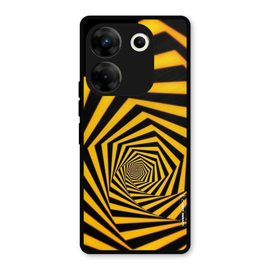 Taxi Pattern Metal Back Case for Tecno Camon 20