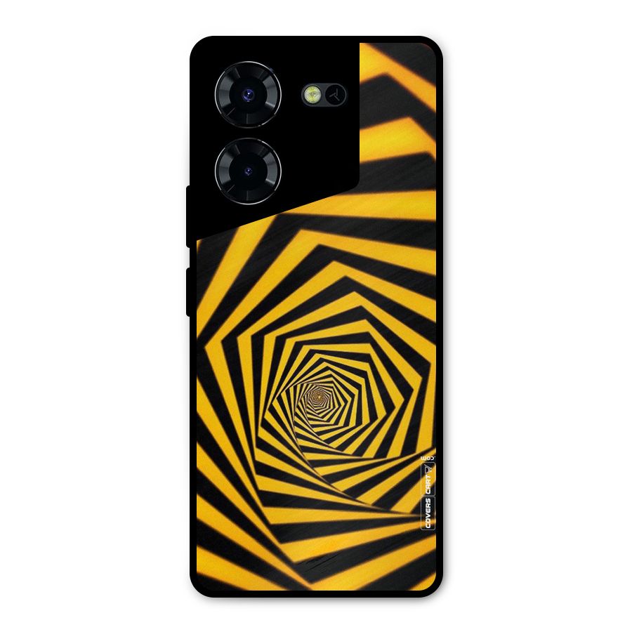 Taxi Pattern Metal Back Case for Tecno Pova 5 Pro 5G