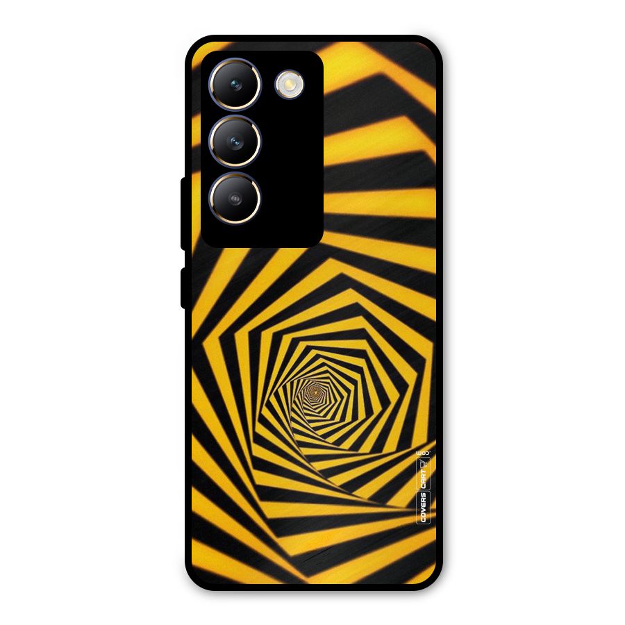 Taxi Pattern Metal Back Case for Vivo T3 5G