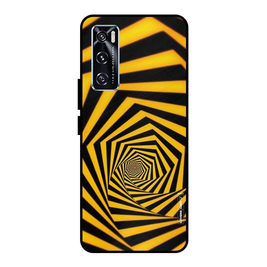 Taxi Pattern Metal Back Case for Vivo V20 SE