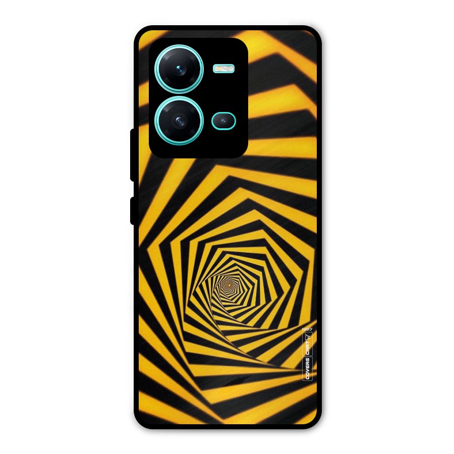 Taxi Pattern Metal Back Case for Vivo V25