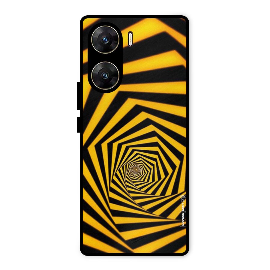Taxi Pattern Metal Back Case for Vivo V29e
