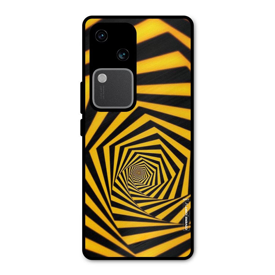 Taxi Pattern Metal Back Case for Vivo V30