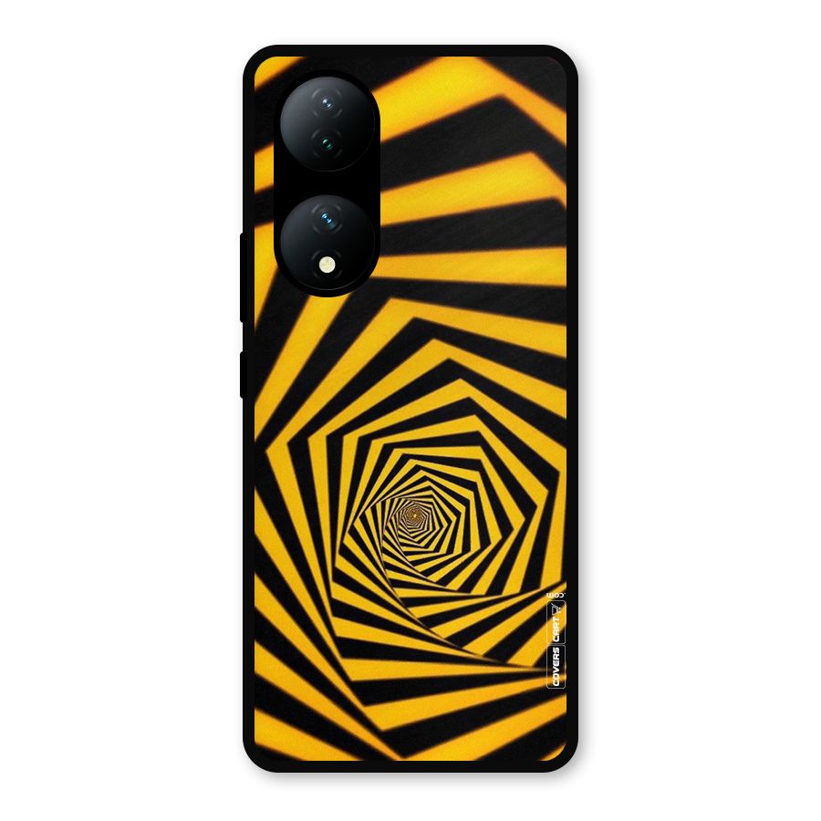 Taxi Pattern Metal Back Case for Vivo Y100a