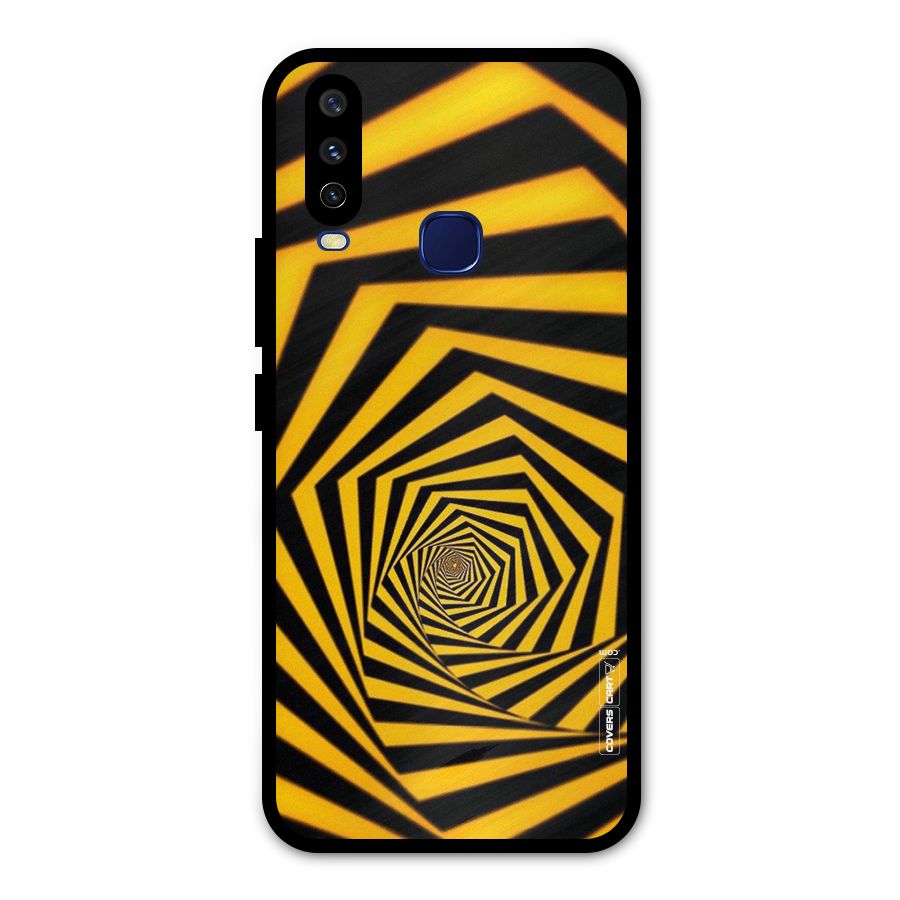 Taxi Pattern Metal Back Case for Vivo Y15