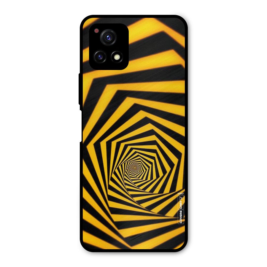 Taxi Pattern Metal Back Case for Vivo Y72 5G