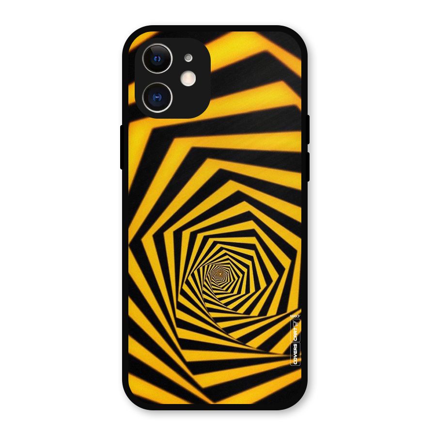 Taxi Pattern Metal Back Case for iPhone 12
