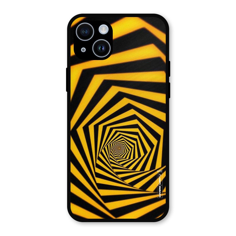 Taxi Pattern Metal Back Case for iPhone 14