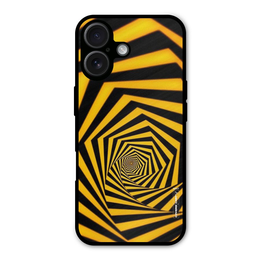 Taxi Pattern Metal Back Case for iPhone 16