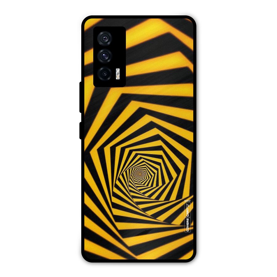 Taxi Pattern Metal Back Case for iQOO 7 5G