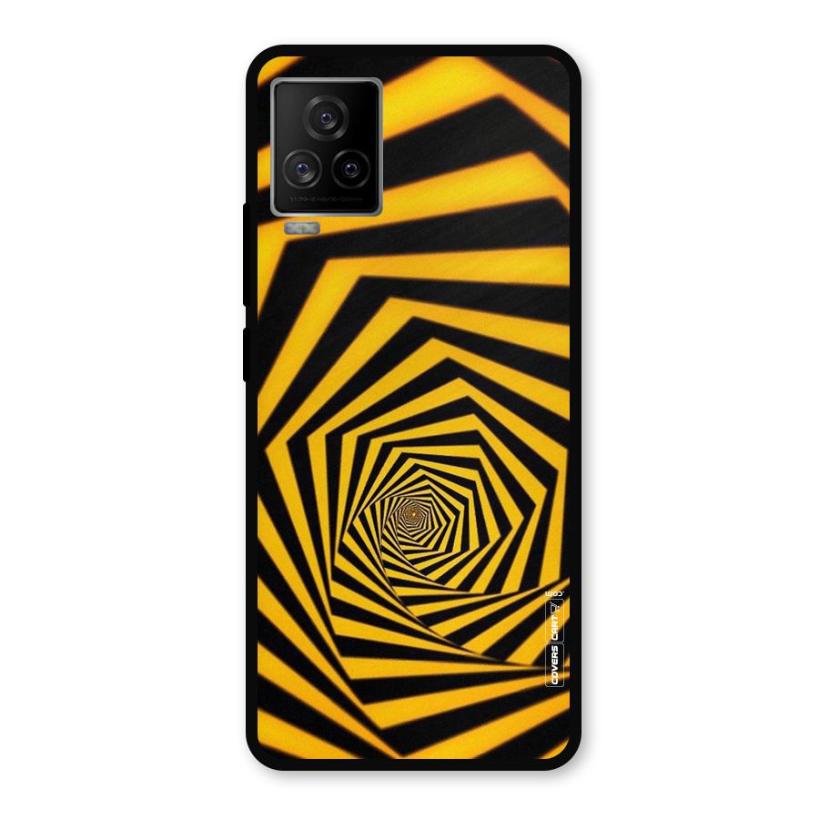 Taxi Pattern Metal Back Case for iQOO 7 Legend 5G