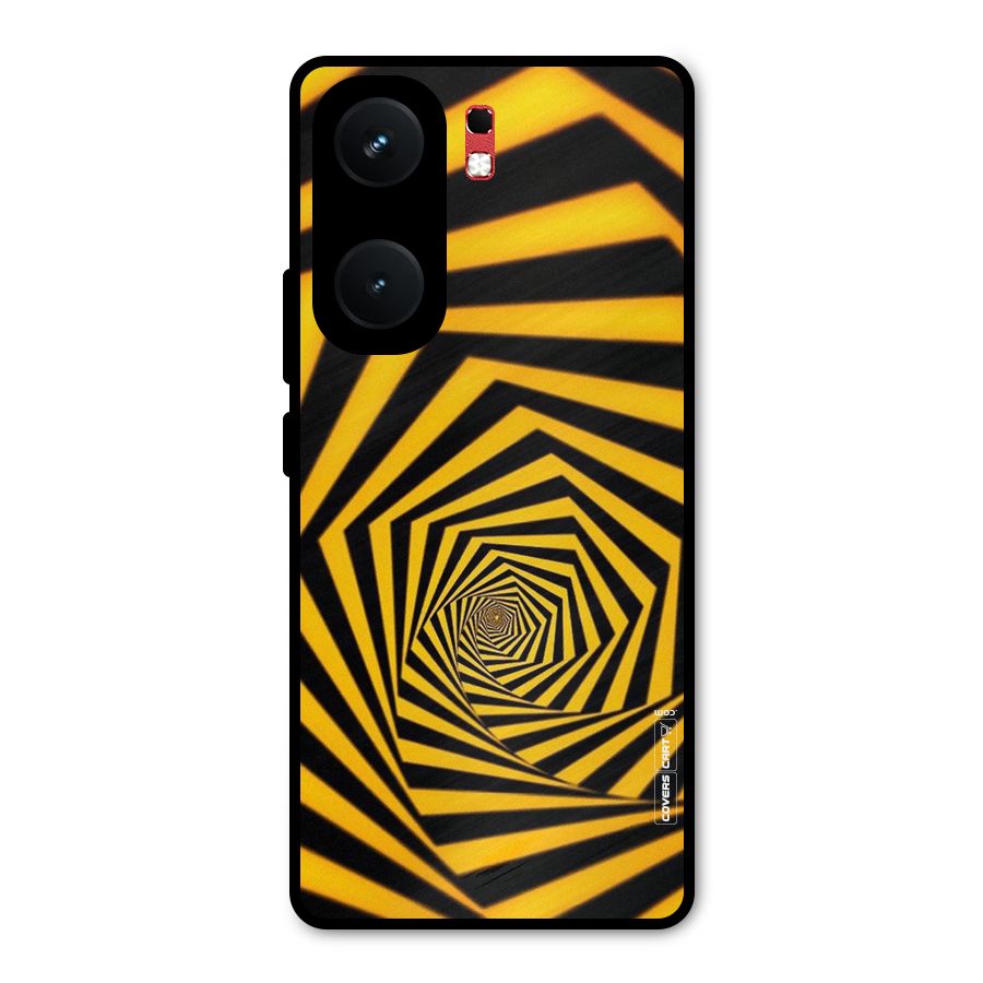 Taxi Pattern Metal Back Case for iQOO Neo 9 Pro