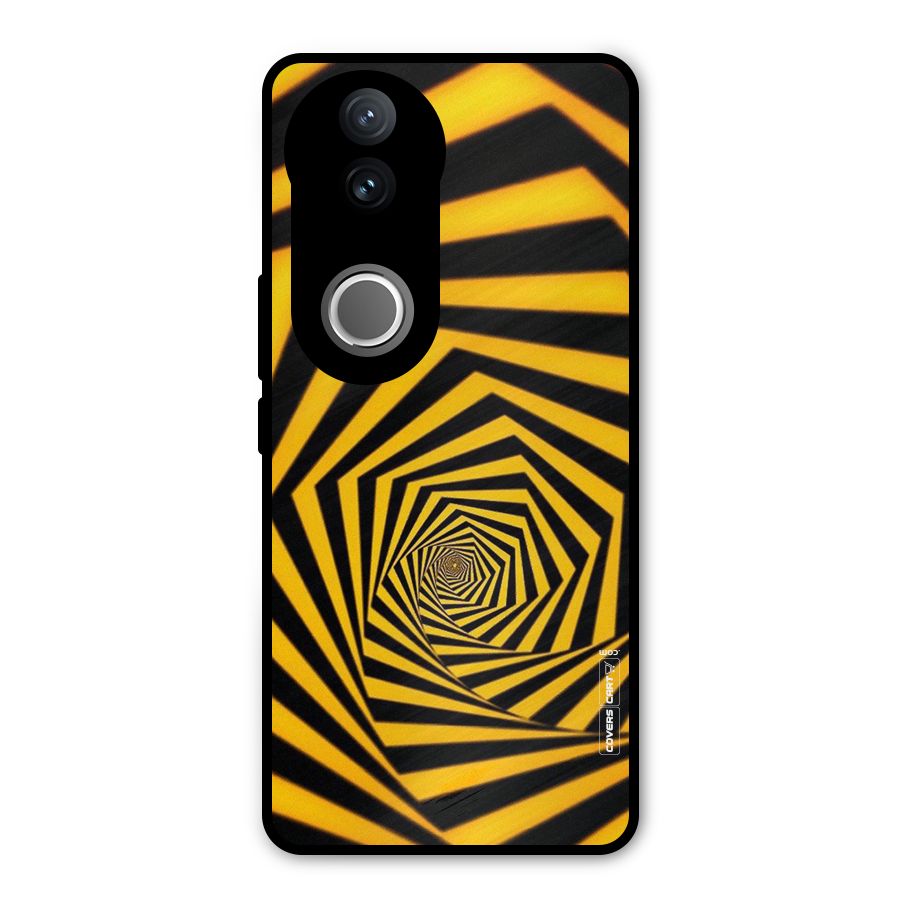 Taxi Pattern Metal Back Case for iQOO Z10R