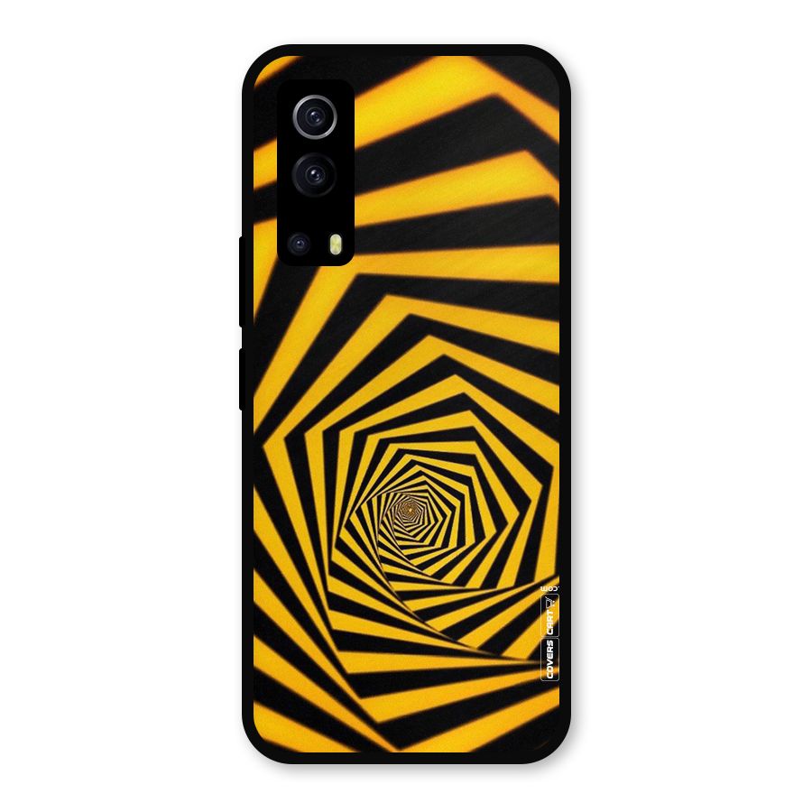 Taxi Pattern Metal Back Case for iQOO Z3