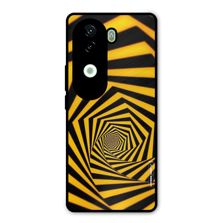 Taxi Pattern Metal Back Case for iQOO Z9s