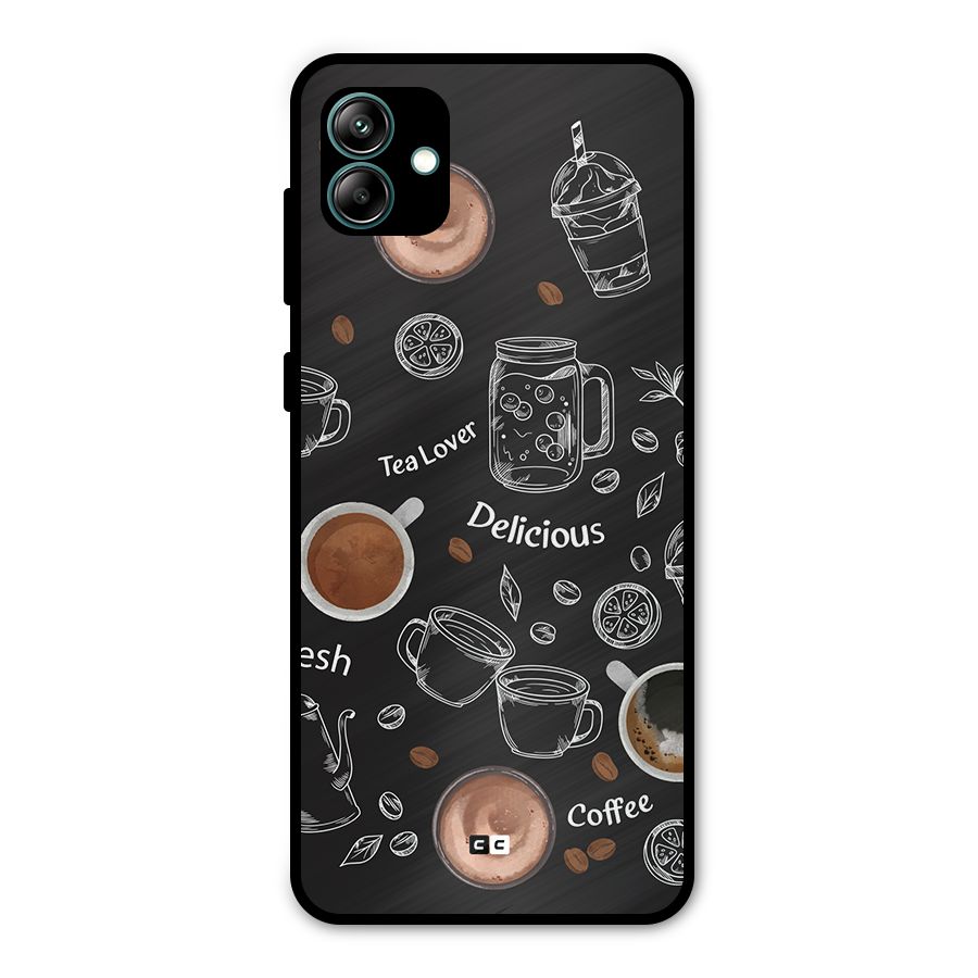 Tea And Coffee Mixture Metal Back Case for Galaxy A04