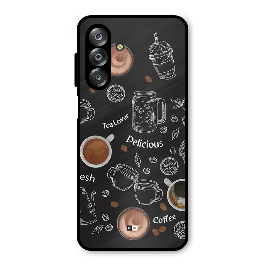 Tea And Coffee Mixture Metal Back Case for Galaxy A26
