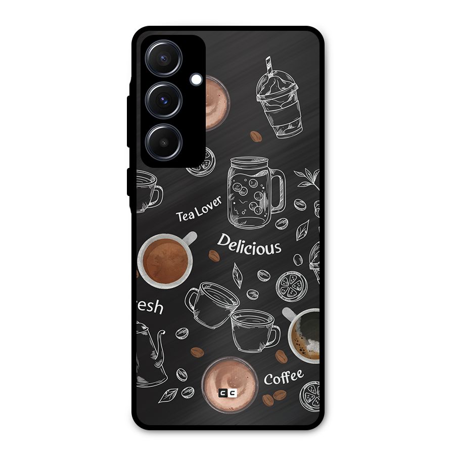 Tea And Coffee Mixture Metal Back Case for Galaxy A55