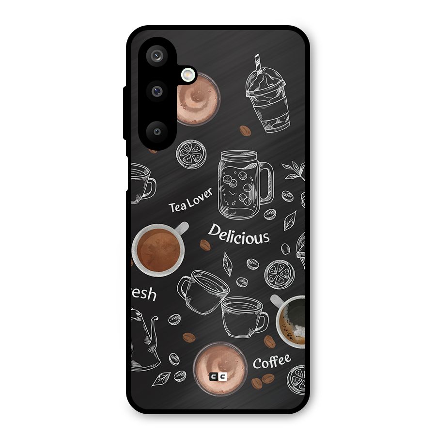 Tea And Coffee Mixture Metal Back Case for Galaxy M16