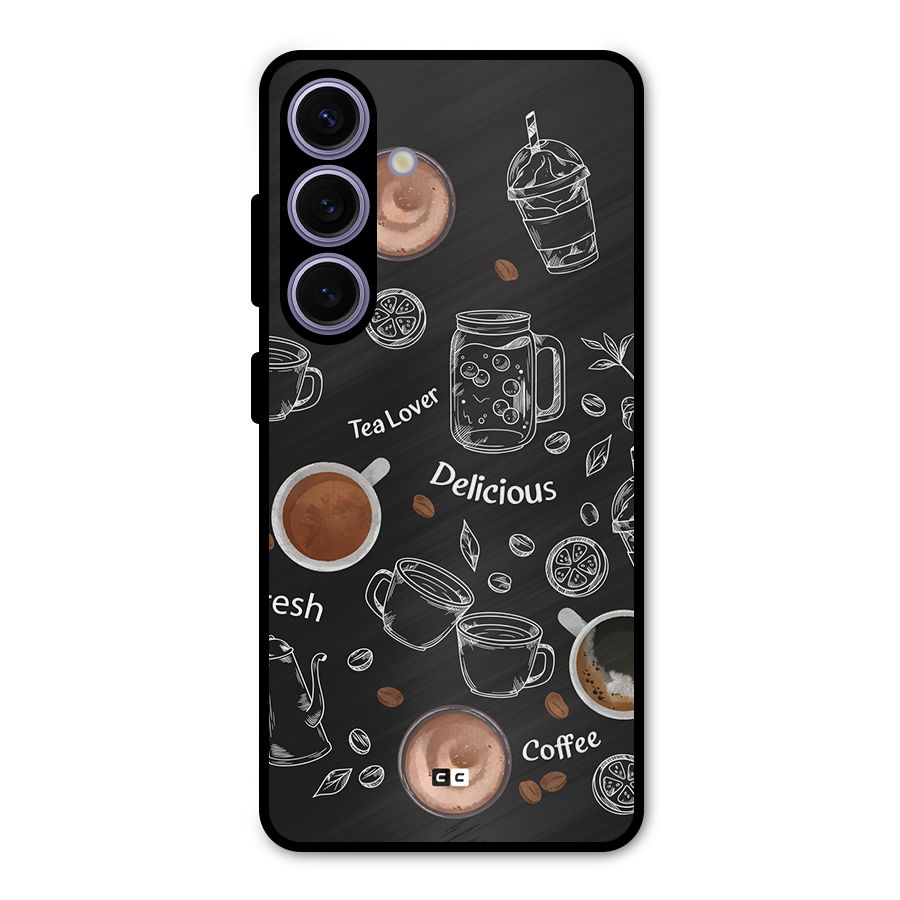 Tea And Coffee Mixture Metal Back Case for Galaxy S24