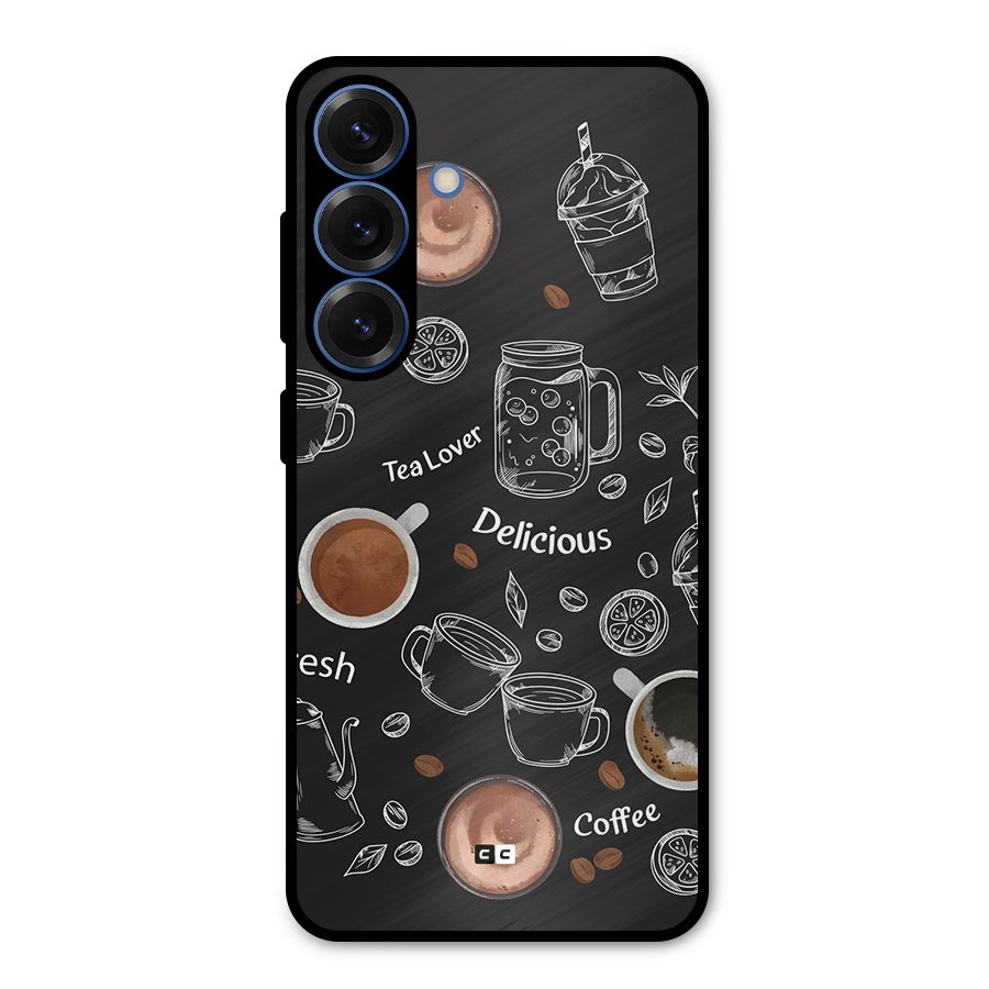 Tea And Coffee Mixture Metal Back Case for Galaxy S25