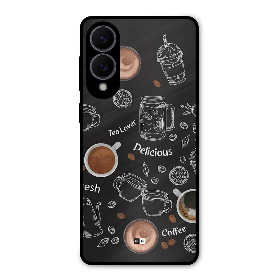 Tea And Coffee Mixture Metal Back Case for Galaxy S25 Edge