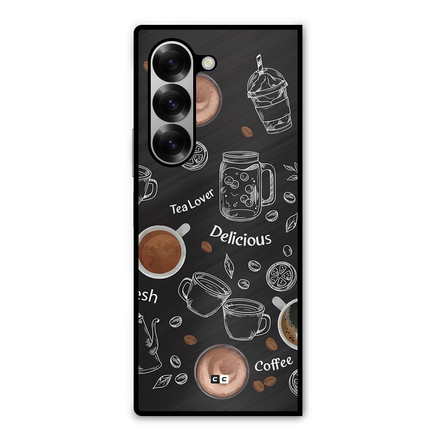 Tea And Coffee Mixture Metal Back Case for Galaxy Z Fold6