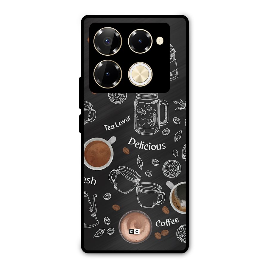 Tea And Coffee Mixture Metal Back Case for Infinix Note 40 Pro Plus