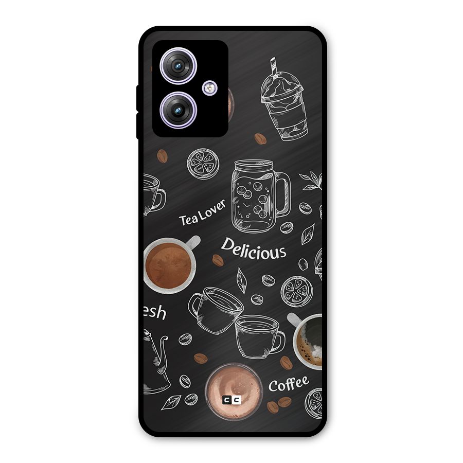 Tea And Coffee Mixture Metal Back Case for Moto G64