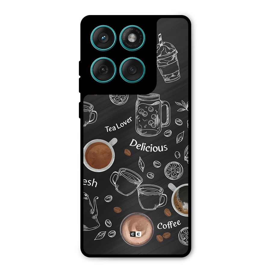 Tea And Coffee Mixture Metal Back Case for Motorola Edge 60