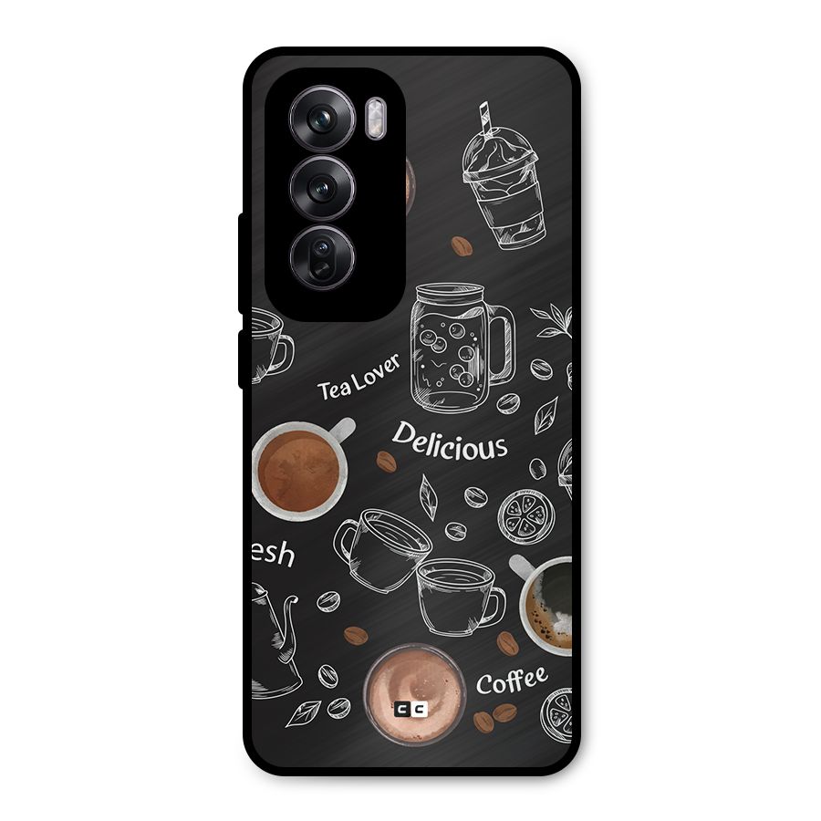 Tea And Coffee Mixture Metal Back Case for Oppo Reno12 Pro