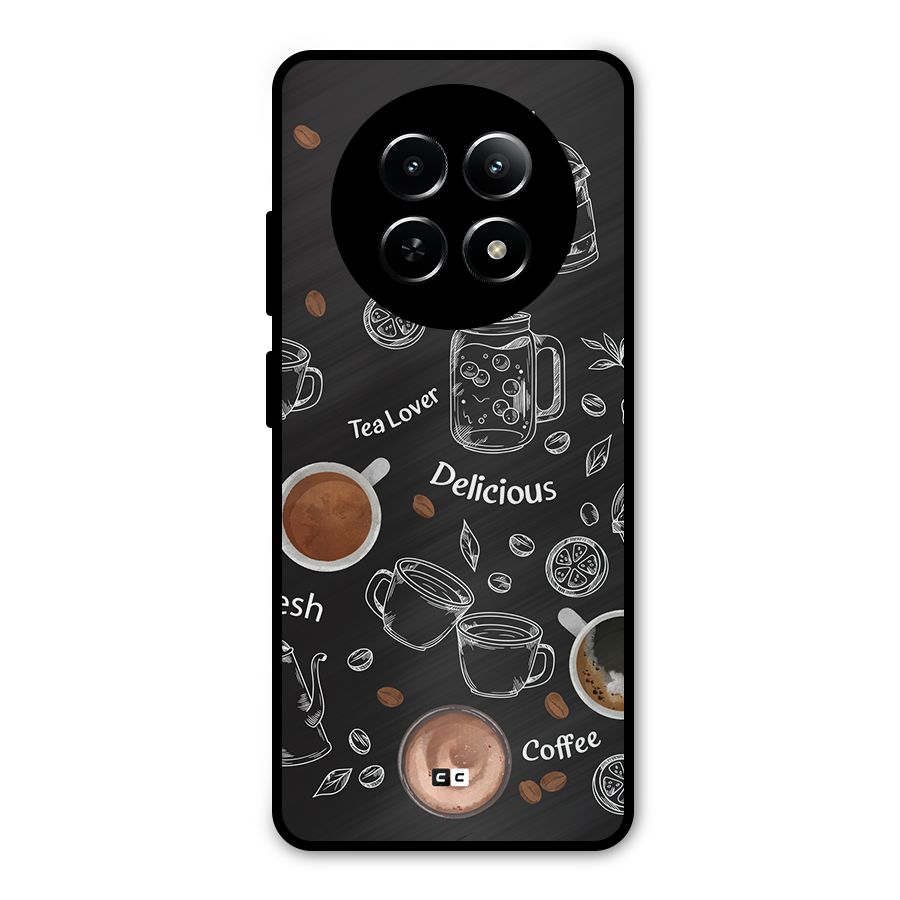 Tea And Coffee Mixture Metal Back Case for Realme 13