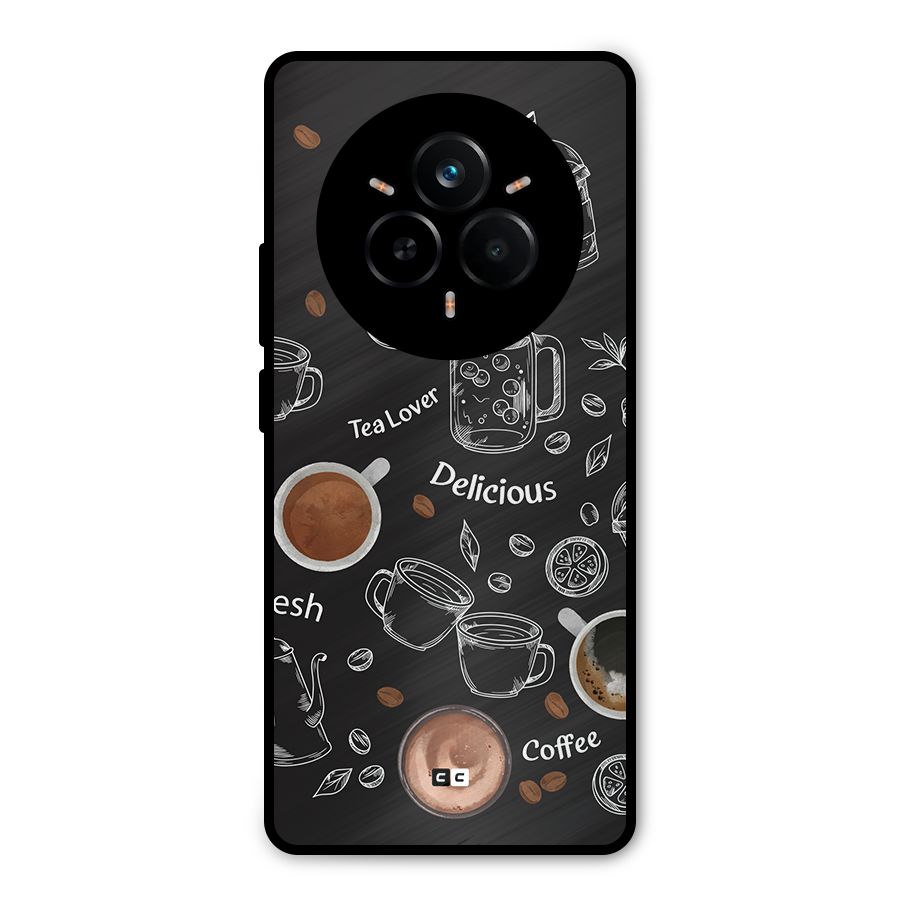 Tea And Coffee Mixture Metal Back Case for Realme 14 Pro