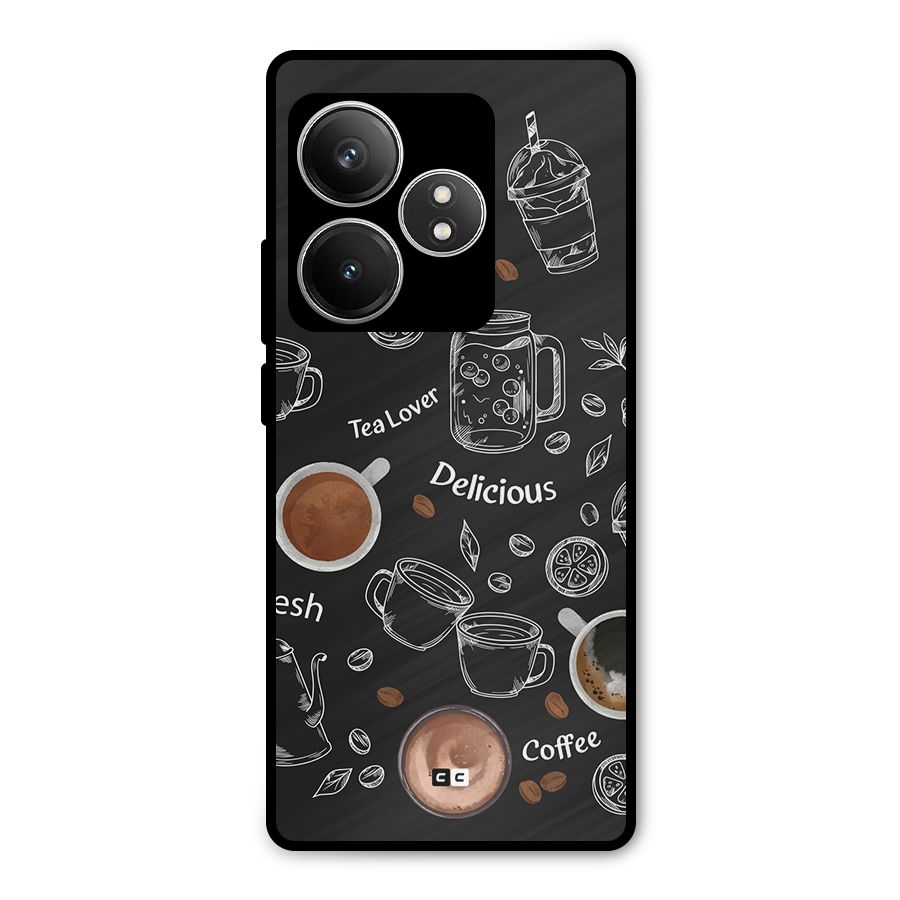 Tea And Coffee Mixture Metal Back Case for Realme GT 6T