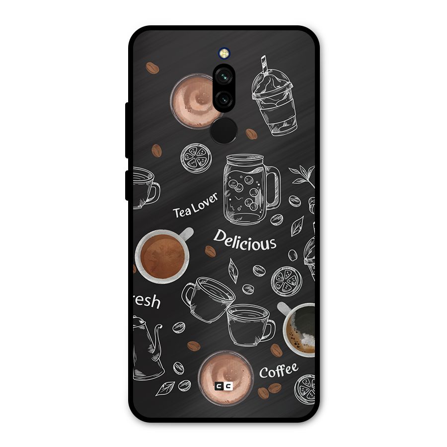 Tea And Coffee Mixture Metal Back Case for Redmi 8