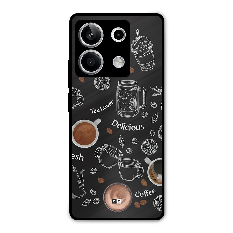 Tea And Coffee Mixture Metal Back Case for Redmi Note 13 5G
