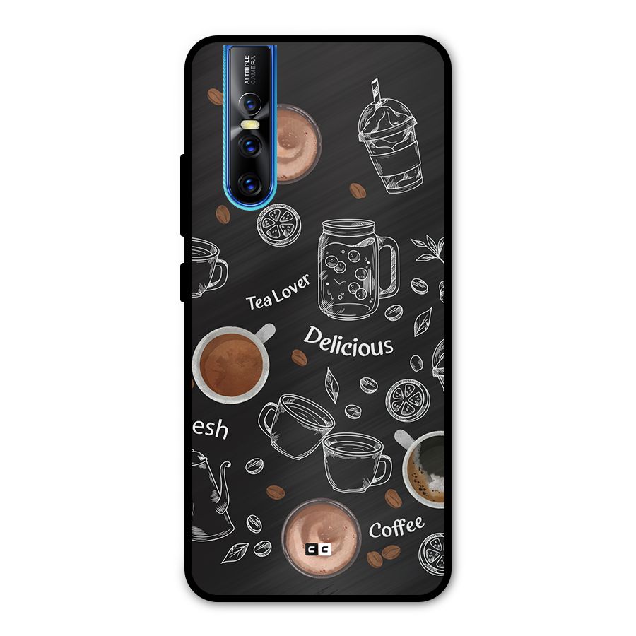 Tea And Coffee Mixture Metal Back Case for Vivo V15 Pro