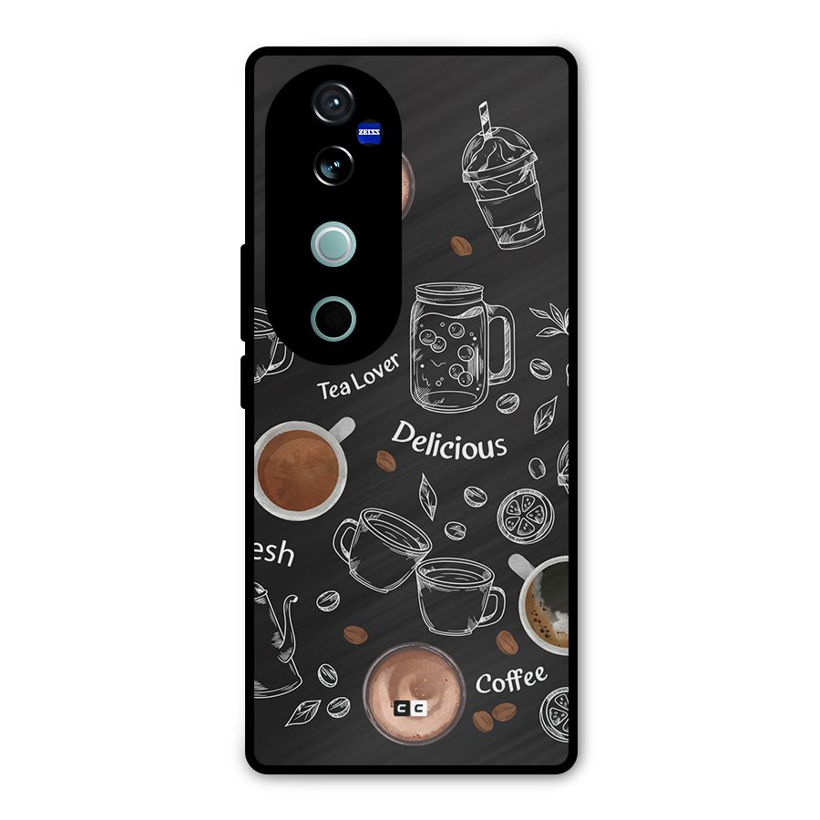 Tea And Coffee Mixture Metal Back Case for Vivo V40