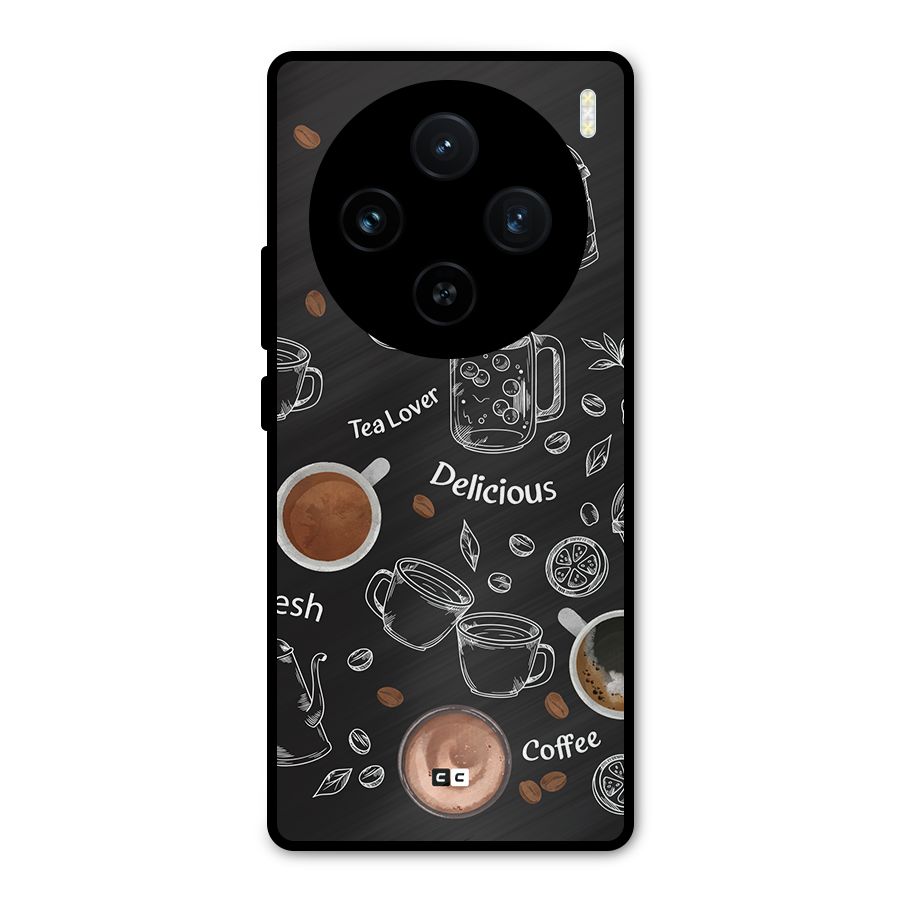 Tea And Coffee Mixture Metal Back Case for Vivo X100