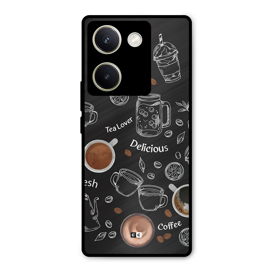 Tea And Coffee Mixture Metal Back Case for Vivo Y200 Pro