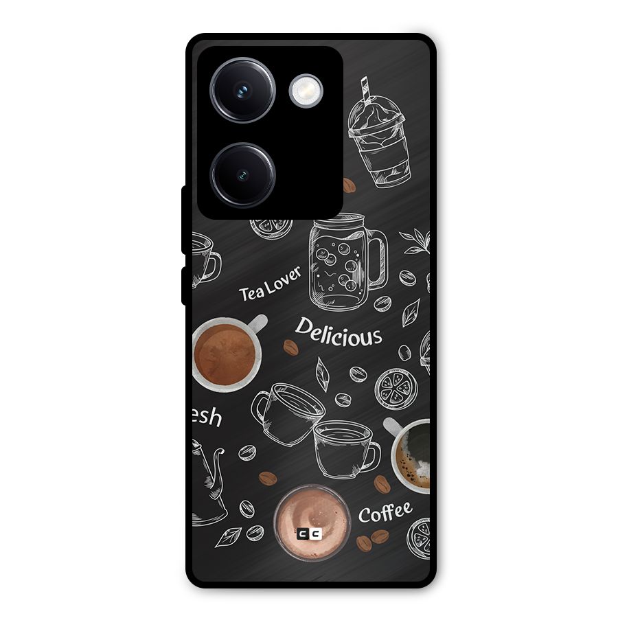 Tea And Coffee Mixture Metal Back Case for Vivo Y300 Plus