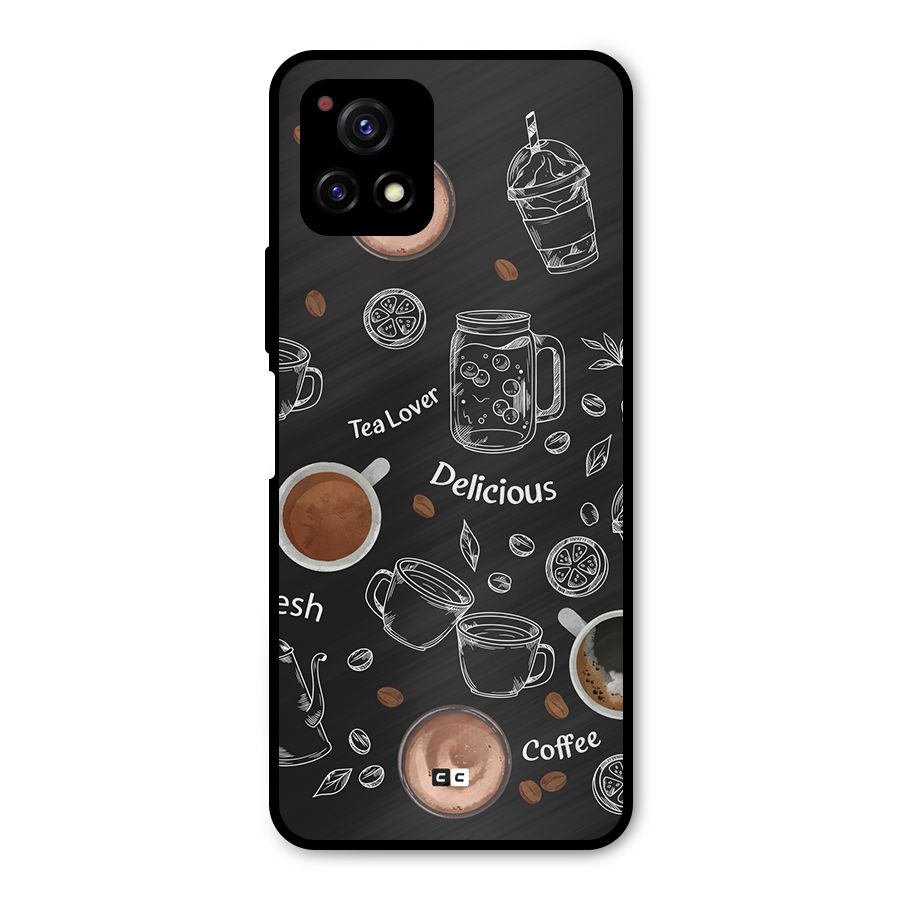 Tea And Coffee Mixture Metal Back Case for Vivo Y72 5G