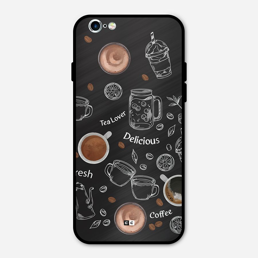 Tea And Coffee Mixture Metal Back Case for iPhone 6 6s