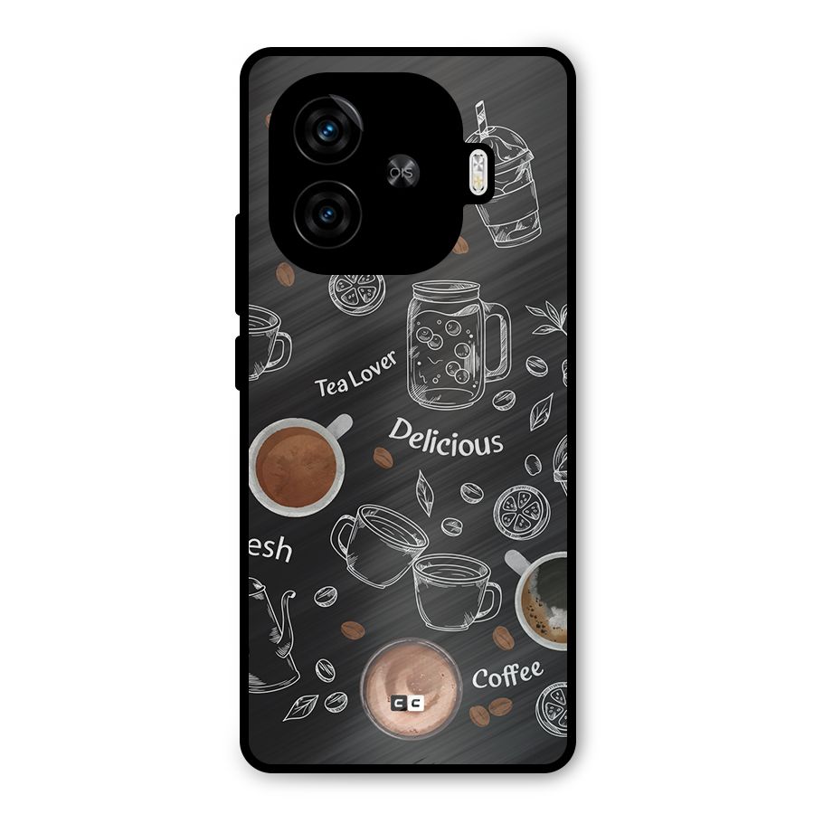 Tea And Coffee Mixture Metal Back Case for iQOO Z9 Turbo