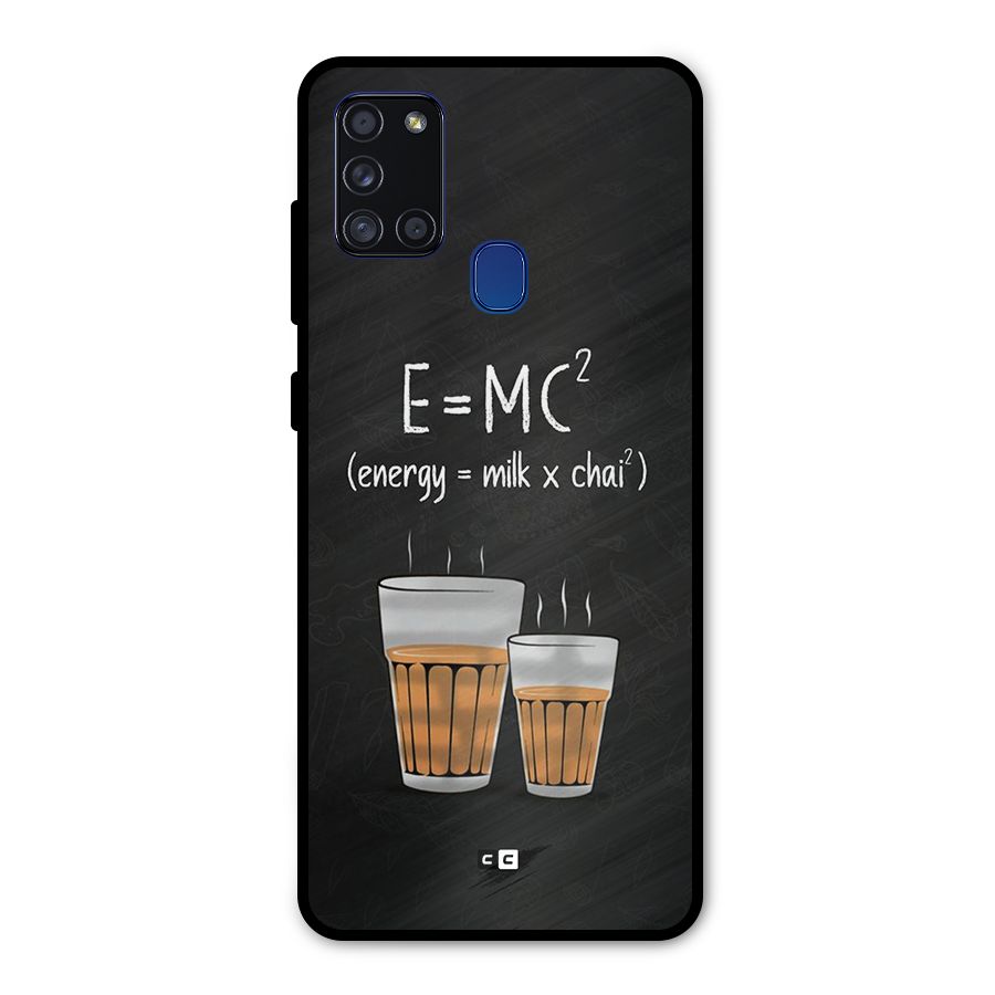 Tea Formula Metal Back Case for Galaxy A21s