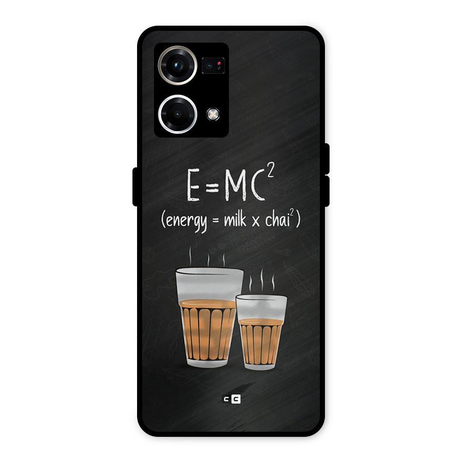 Tea Formula Metal Back Case for Oppo F21 Pro 4G